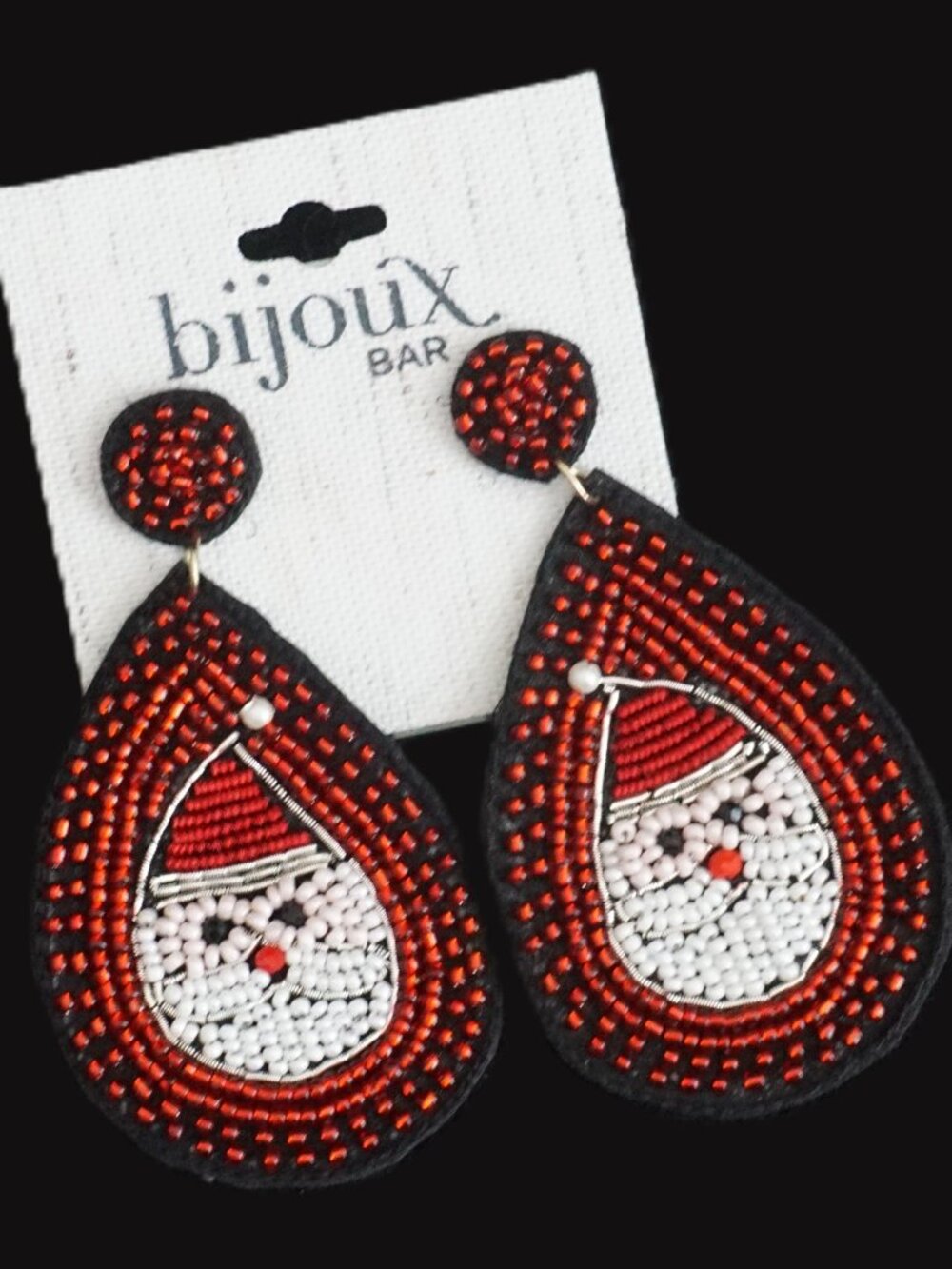 Bijoux Bar Santa Beaded Dangle Earrings